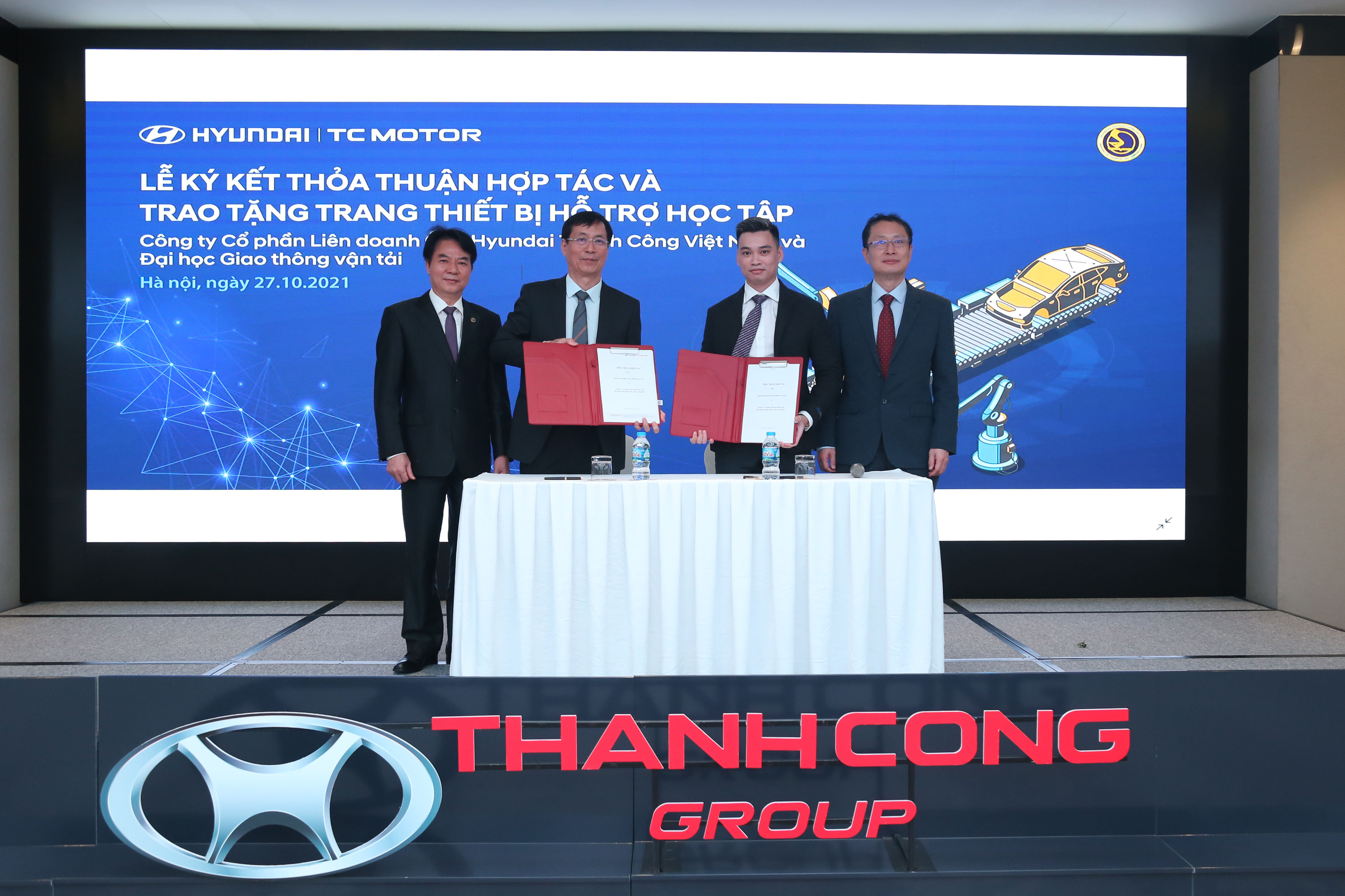 Ký kết thỏa thuận hợp tác giữa Trường Đại học Giao thông vận tải và Công ty CP Liên doanh Ô tô Hyundai Thành Công Việt Nam