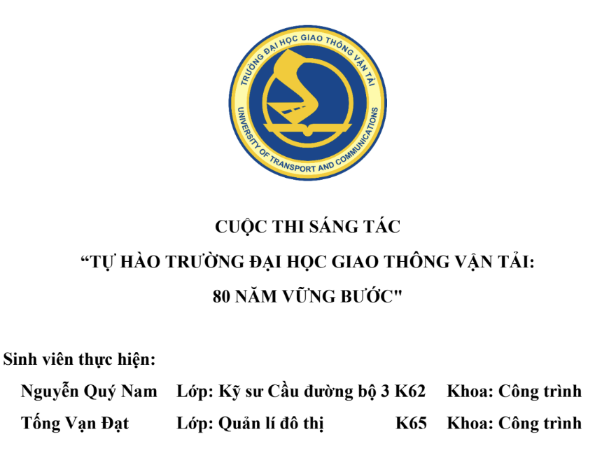 Tự hào trường Đại học Giao thông vận tải: 80 năm vững bước